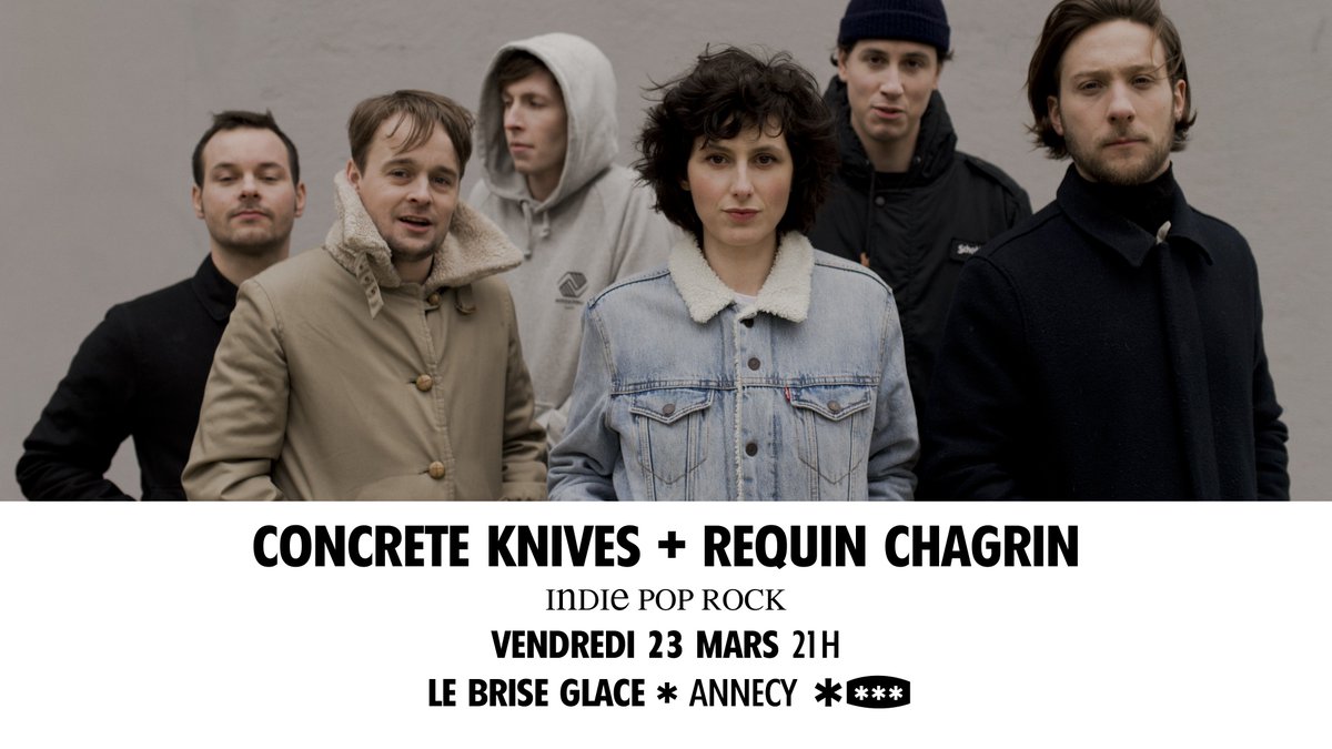 le_brise_glace's tweet image. #CONCERT : vendredi 23 mars au #BriseGlace #Annecy &amp;gt; @ConcreteKnives + @Requin_Chagrin / #indiepop / places à partir de 13€
► infos &amp;amp; tickets : goo.gl/Ag6x5H