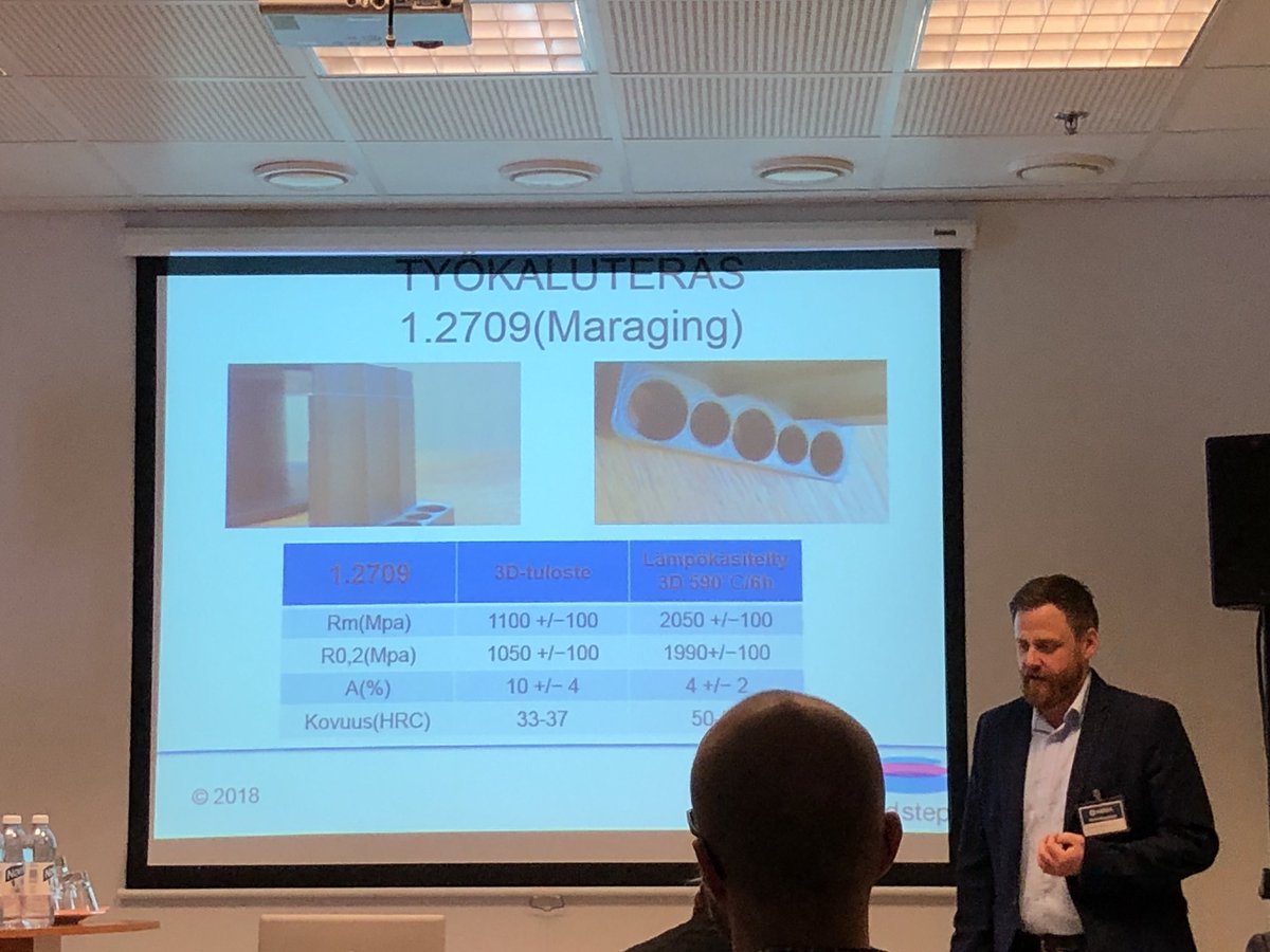 Kimmo_Haapea's tweet photo. Alumiinin, haponkestävän ja työkaluteräksen lujuusominaisuudet metallien 3D-tulostuksessa: @3DStepOy Vesa Kananen #välkky @SMACCFinland https://t.co/qrghqvzhpM