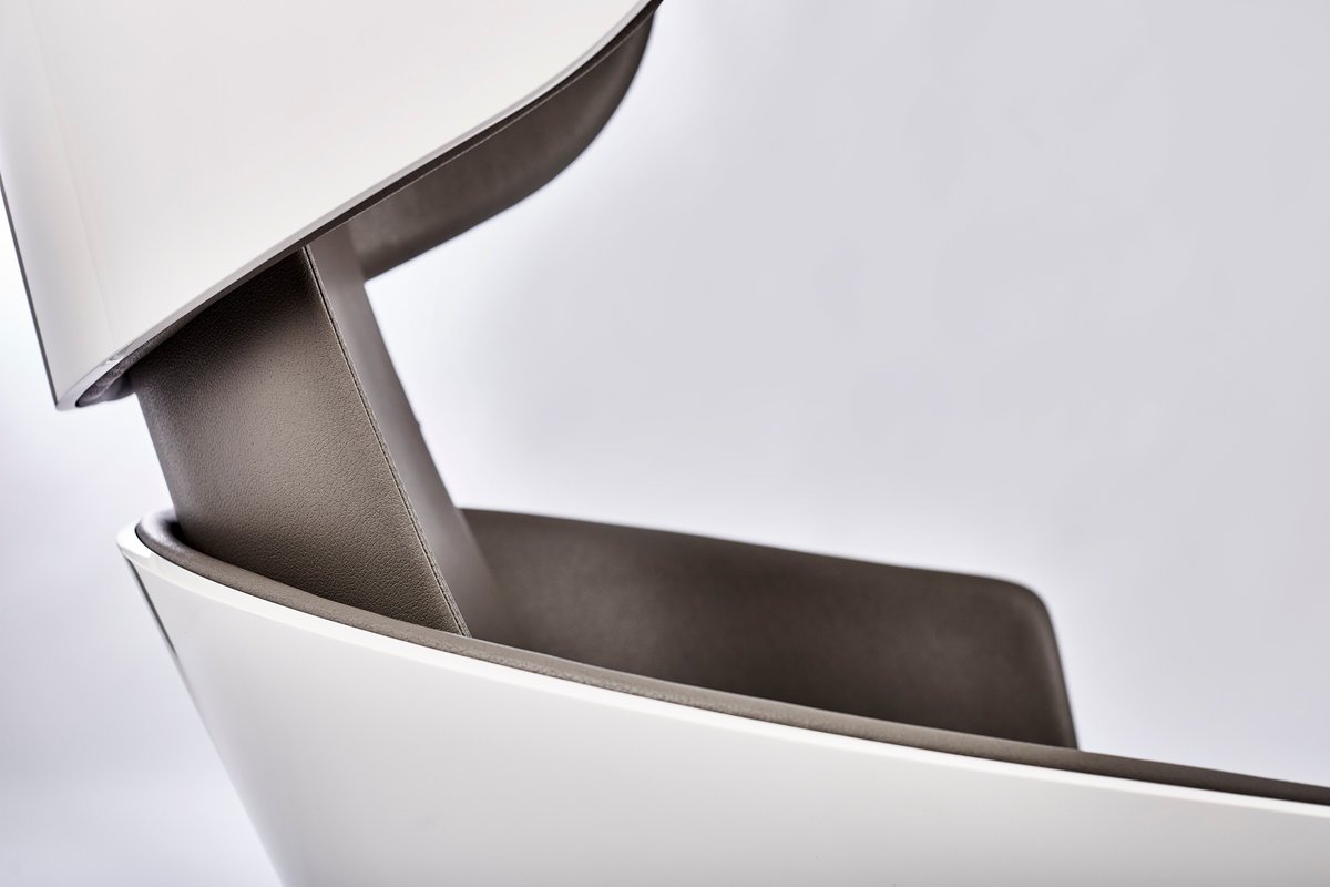 greshamltd's tweet photo. The Steps Lounge Sled chair comes with an optional high, wind-backed headrest seen here with a painted wood surround.
#TuesdayTeaser#Gresham #StepsLounge https://t.co/wWK7Wvsid5