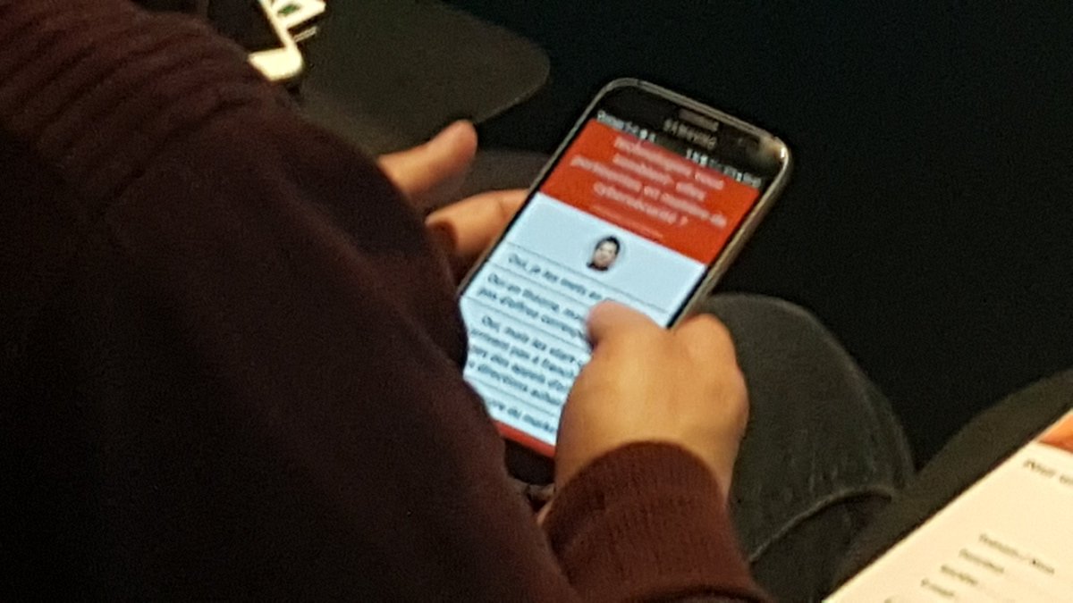 SylvainRedondie's tweet photo. Ce matin @EvalsApp in Paris Trocadero. Moments interactifs de respiration digitale lors de la matinée  @CIO_France Toujours un plaisir de voir l'équipe @MondeInformatiq animer ces conférences avec brio #CIOcybersécu https://t.co/KZh802Zi76