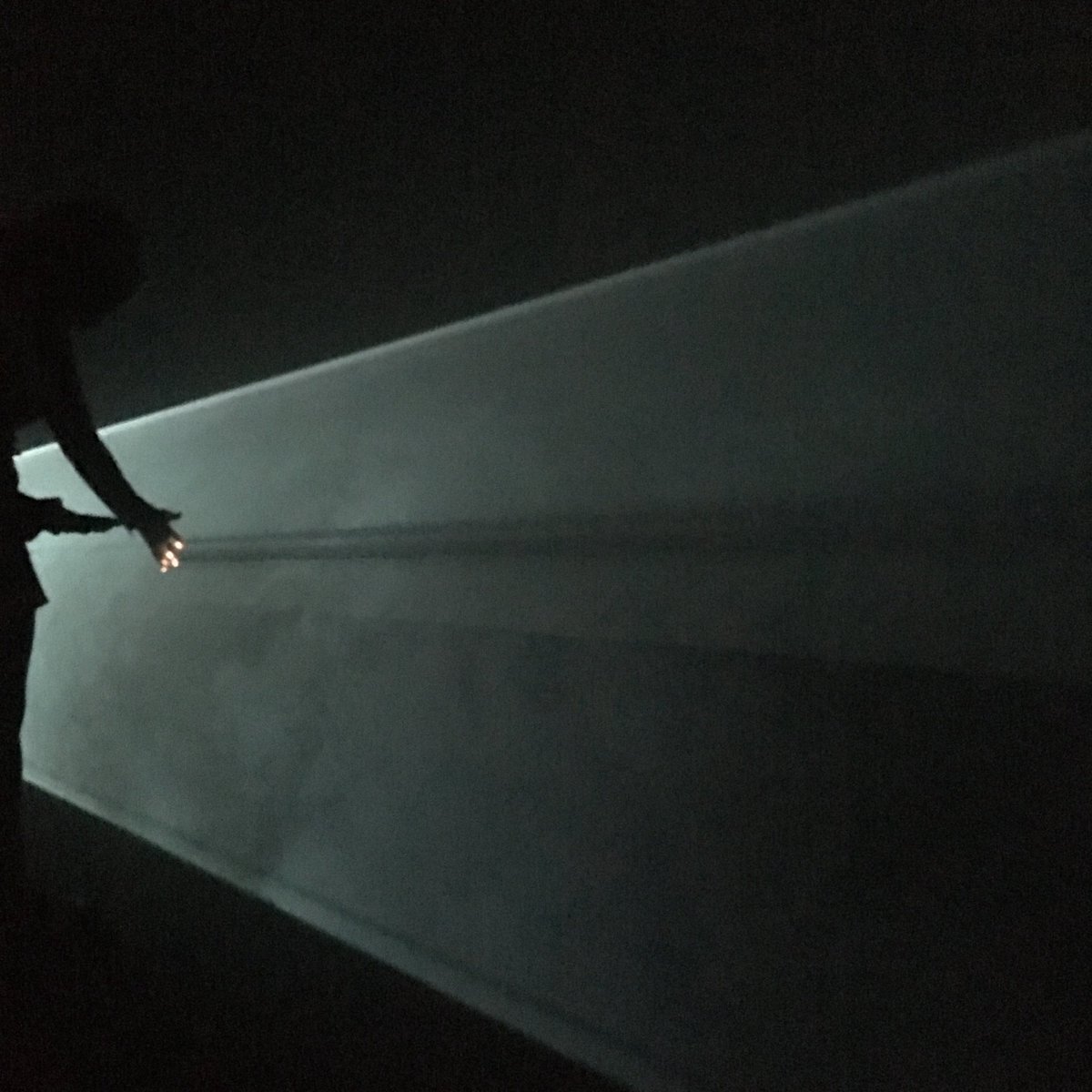 kateccreative's tweet image. Bit of a daft pose, but the Anthony McCall light installation at @HepworthGallery is flippin great. You need to go to experience it. #solidlight #THW