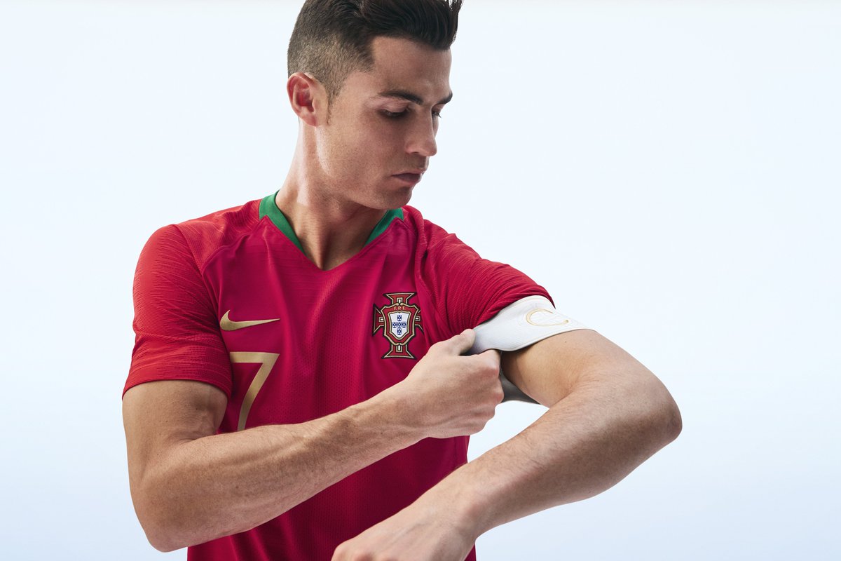 MOTDmag's tweet photo. Ronaldo will be running at defences wearing these kits in Russia https://t.co/0dWC2AoLCi