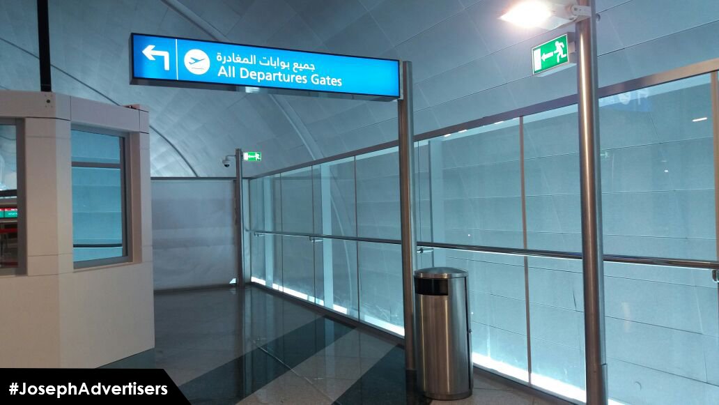 JosephGroup_DXB's tweet image. Internal signage for the @DubaiAirports Terminal 1. For your signage requirements, get in touch with us at josephgroup.ae / +971 4 880 3433. #JosephGroup #signage #internalsigns #dubai