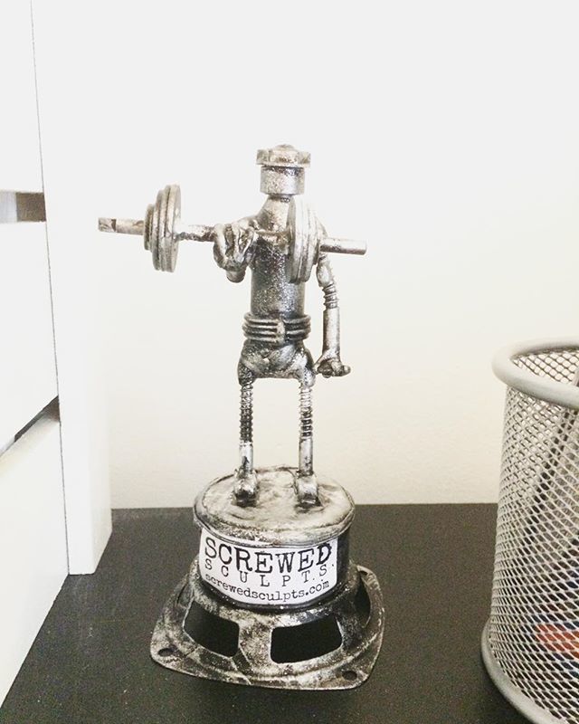 ScrewedSculpts's tweet image. This strong bot is working hard at @gacheshealthclubhorsham! Thanks to Jason &amp;amp; Mimma for welcoming him in! #customrobots #personalised #upcycledart #recycledtech #upcycledart #sustainable #strong #robotart #foundobjectsart #availablenow #customorders #ho… ift.tt/2FXHeTX