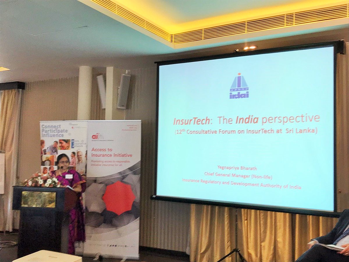 NetworkFlash's tweet photo. #12thCF Yegnapriya Bharath of the Insurance Regulatory and Development Authority in India presents on the country's #InsurTech perspective https://t.co/oIBoML8UsS
