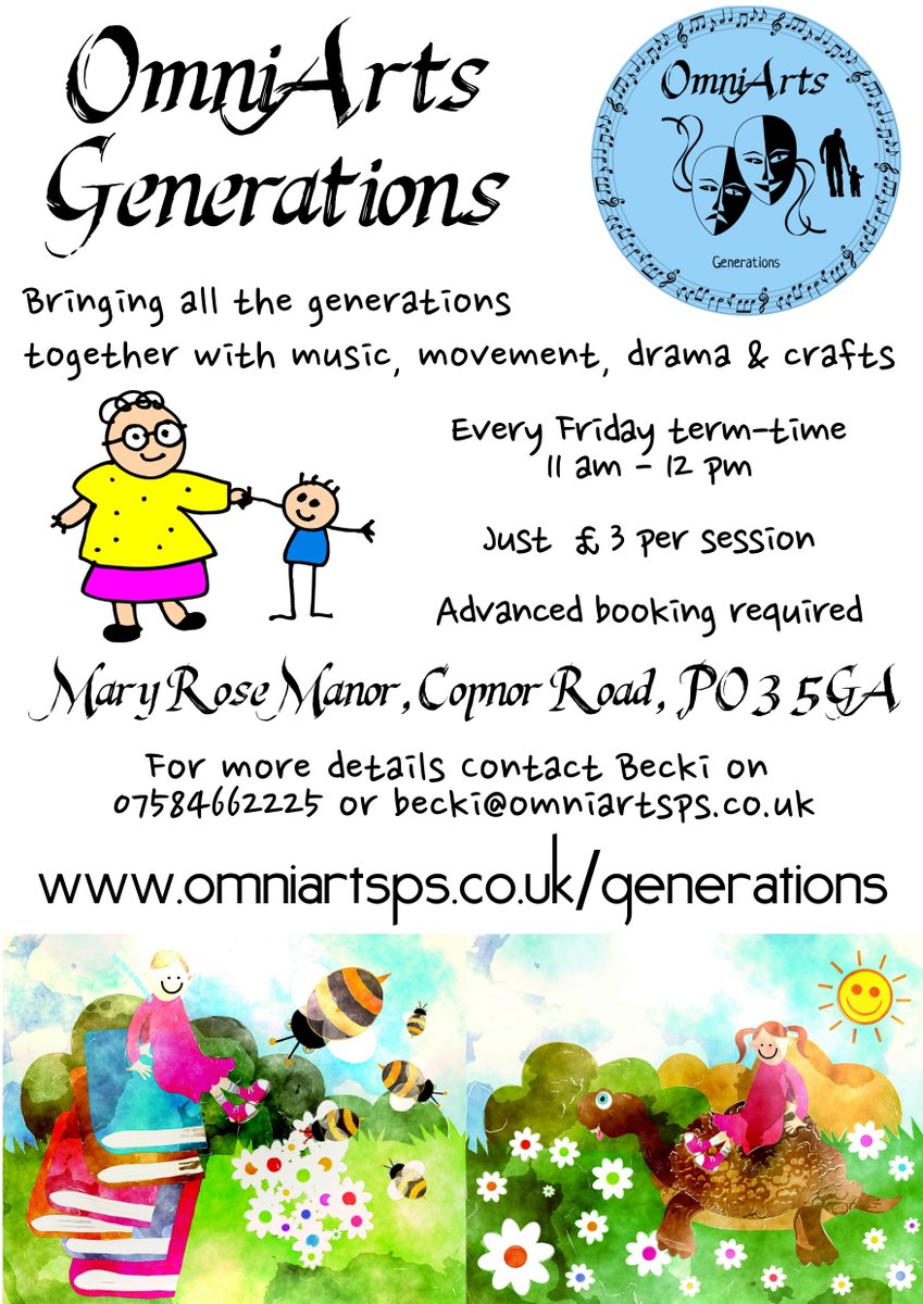OmniArtsGB's tweet photo. Who's looking forward to coming along to Generations on Friday? Get in touch now to be added to the register! #generationsgroup #intergenerational #portsmouth #hampshire #toddlergroup https://t.co/p1JRSCtLO9