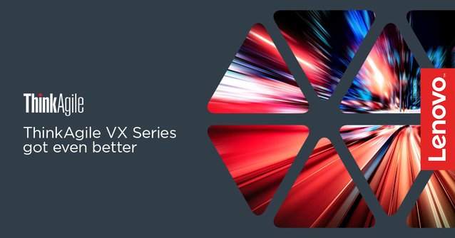 EricLenovo's tweet photo. Our ThinkAgile VX series got even better. Discover one of our three new models. They will be helpful whether your work with graphics-intensive VDI or just need a reliable solution for your business. #LenovoDataCenter https://t.co/Q9h1rBOq67 https://t.co/UbiOHL2kvd