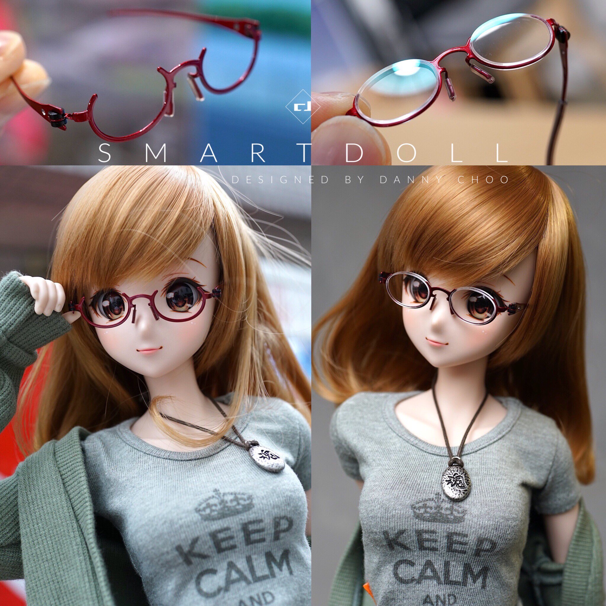 Black Round Glasses 18 inch American Girl or Boy Doll Accessory