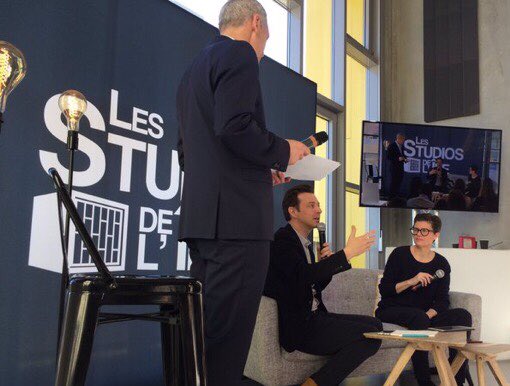 Sol3nn3's tweet photo. "Logique d'exemplarité, les dirigeants doivent être précurseurs du déploiement de la démarche #marqueEmployeur" @FrancoisHTMY au @StudiosdeLile #CTOUTCOM colloque @ecoledecom https://t.co/HzuV1mZ4CT