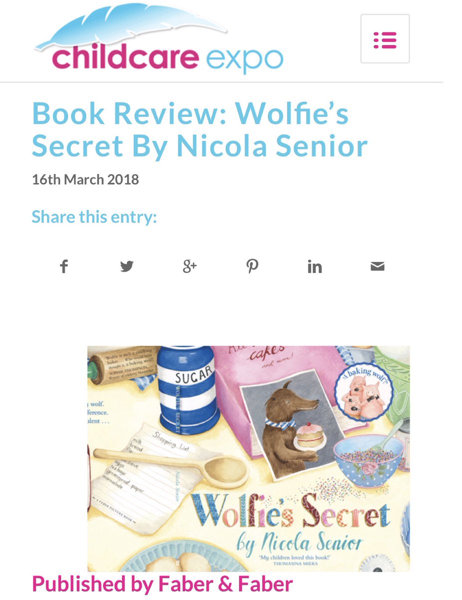 studiosenior's tweet photo. Thanks to @childcareexpo for the lovely book review! https://t.co/vB1odSnRef