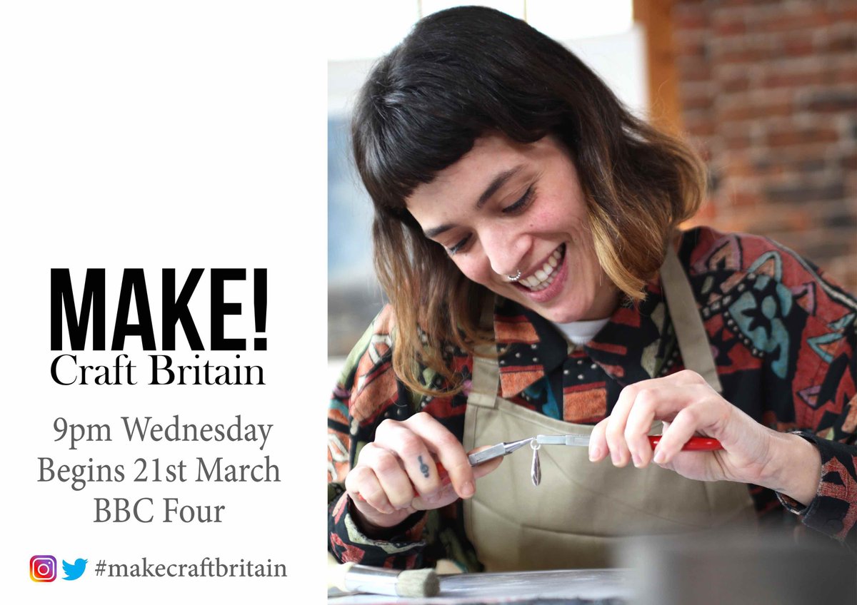 CraftsCouncilUK's tweet image. The new series of Make! Craft Britain is on @BBCFour tomorrow night at 9pm to tie in with #GetCreative!  bbc.in/2HNvYKd