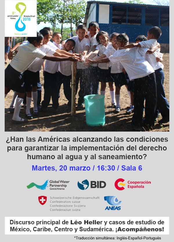 GWPCAM's tweet photo. Hoy es la sesión sobre el derecho humano al agua y saneamiento en el @WaterForum8 a las 16:30 Sala 6. Les esperamos! @GWPnews https://t.co/iYTiwixzwE