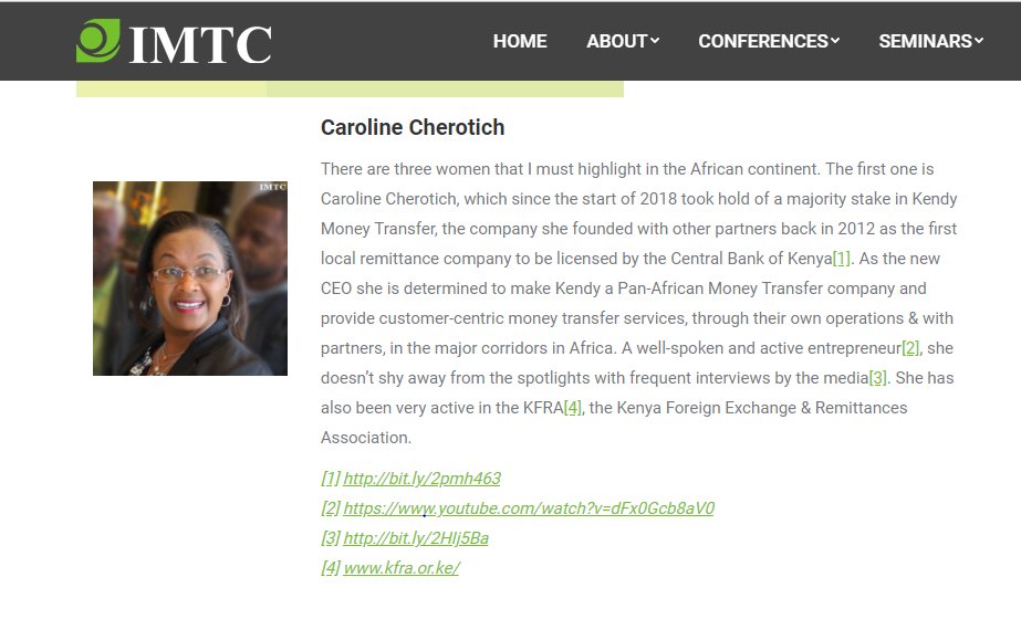 KendyMoney's tweet photo. Meet our CEO !
International Money Transfer &amp; Payments Conferences have recognized our very own; Caroline among women in the Money transfer Industry. When it comes to FinTech she is Boss by all means . Follow link to read more  
https://t.co/nMDq5eiTXe… https://t.co/R4Q6OYWbXz