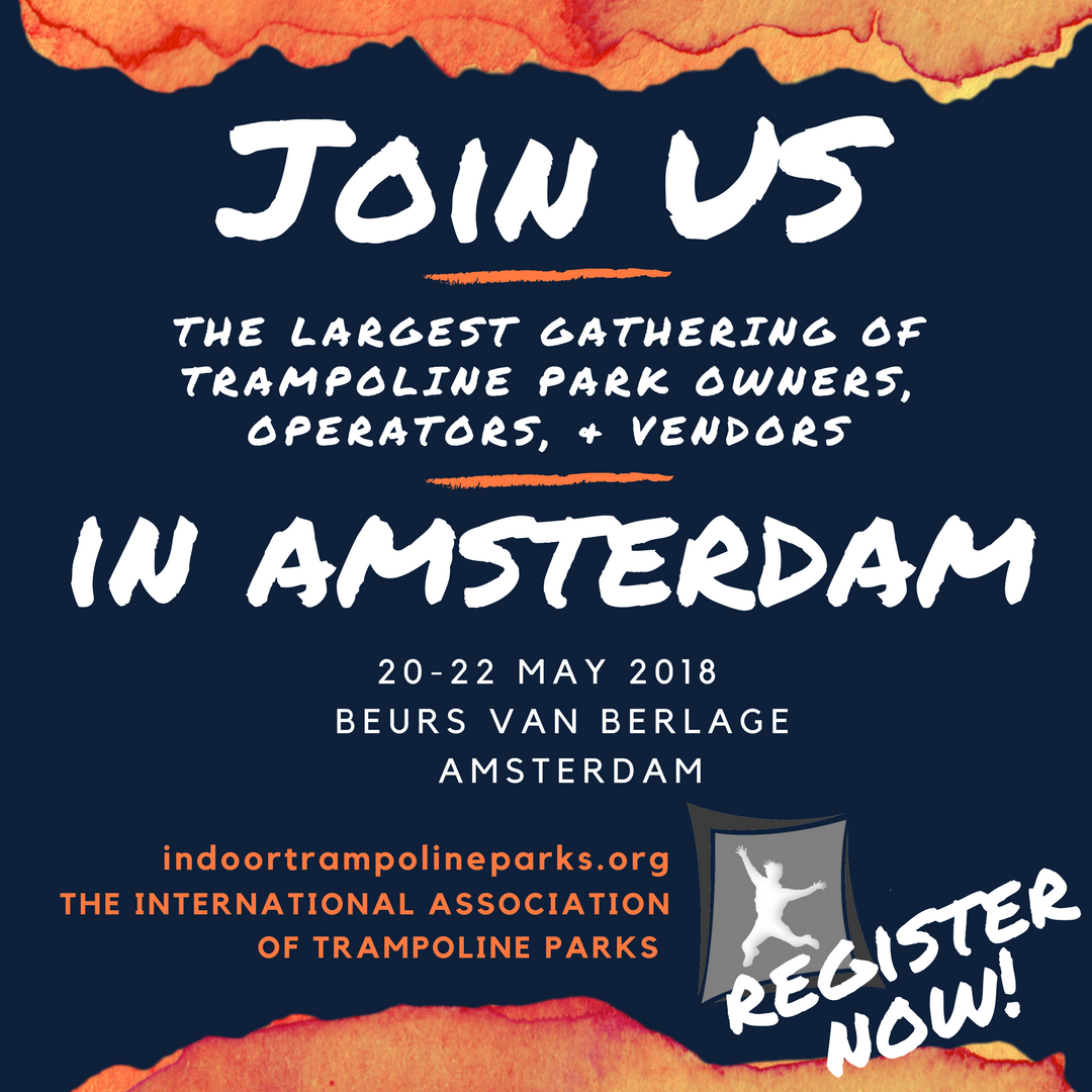 Jump_XL's tweet photo. This year we welcome the International Association of Trampoline Parks @IATP_Trampoline in our backyard! Amsterdam will be the place to be for their annual European Conference &amp; tradeshow! https://t.co/tGnhpEfQFJ https://t.co/56hZiyyjwj