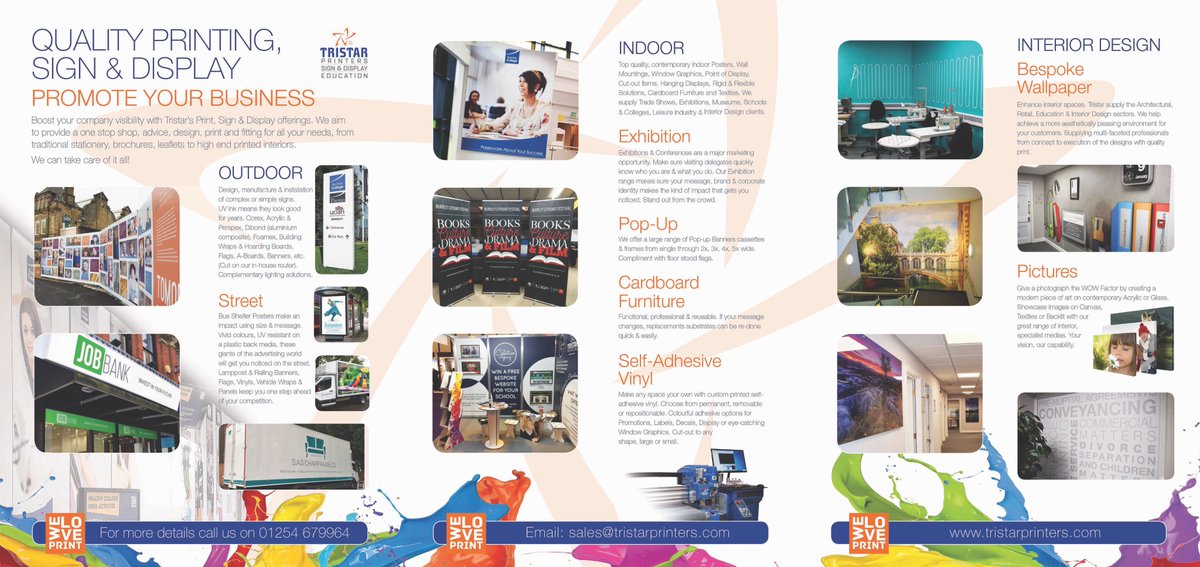 One stop shop, #advice, #design, #print and fitting for all your needs, from traditional #stationery, #brochures, #leaflets to high end printed #interiors. We can take care of it all 😀