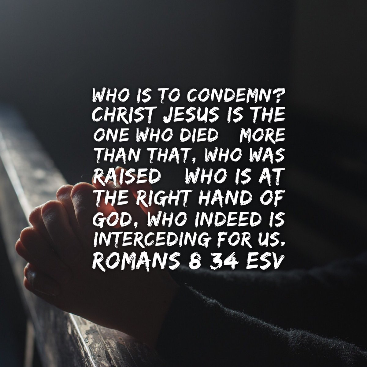 SoapStudy20's tweet photo. Who is to condemn? Christ Jesus is the one who died—more than that, who was raised—who is at the right hand of God, who indeed is interceding for us. Romans 8:34 ESV
#day14 #mar18 #verse #SOAP #Bible #Study #BibleStudy #EnjoyTheStudy #JoinTheCommunity #ShareTheWisdom https://t.co/yv6LqHfLKS
