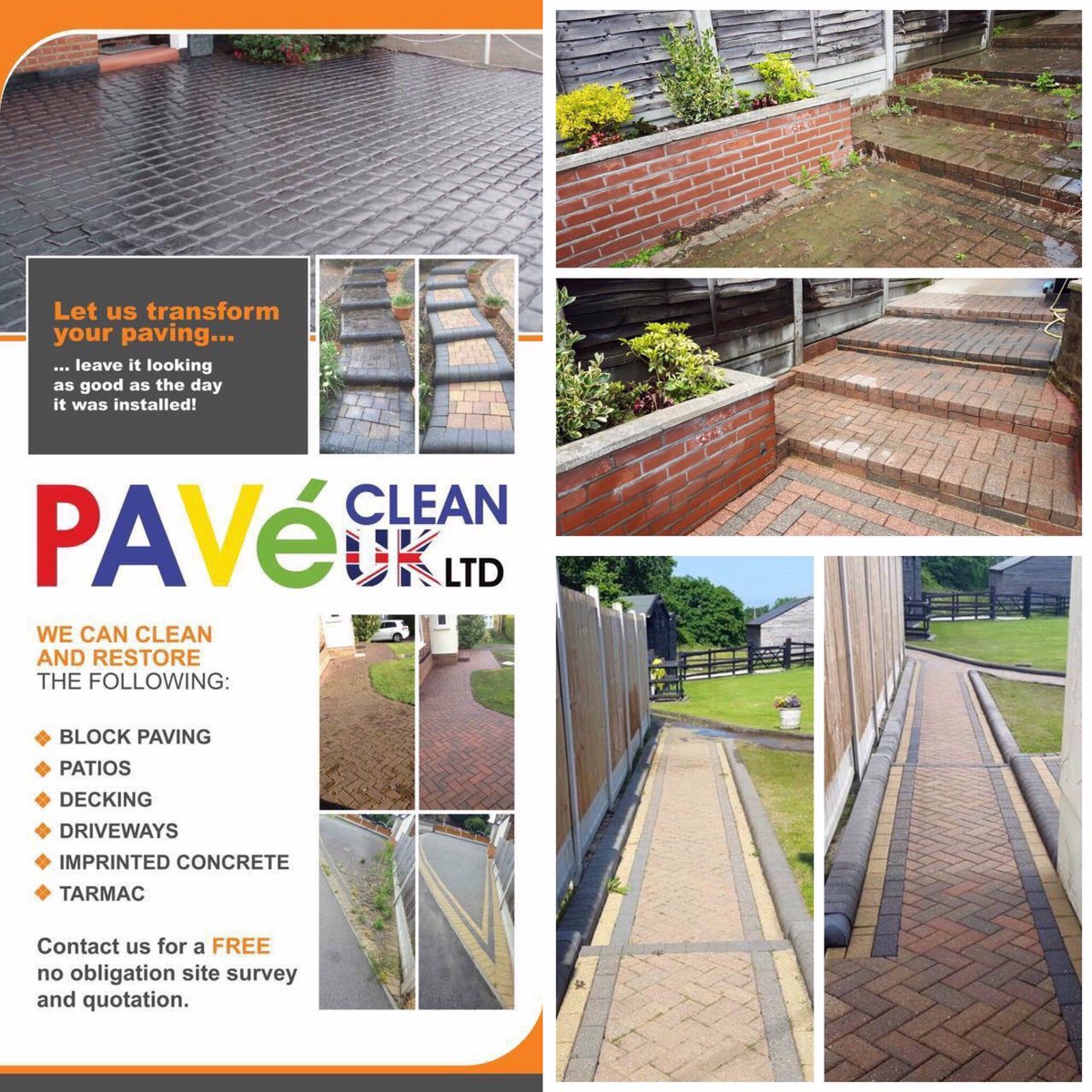 PaveUK's tweet photo. 🔴 Before &amp; After 🔴 #patio #garden #winter #essex #RT #newhome call us to arrange your free quote on 07977442211 or DM us https://t.co/rPiYfRrWRH