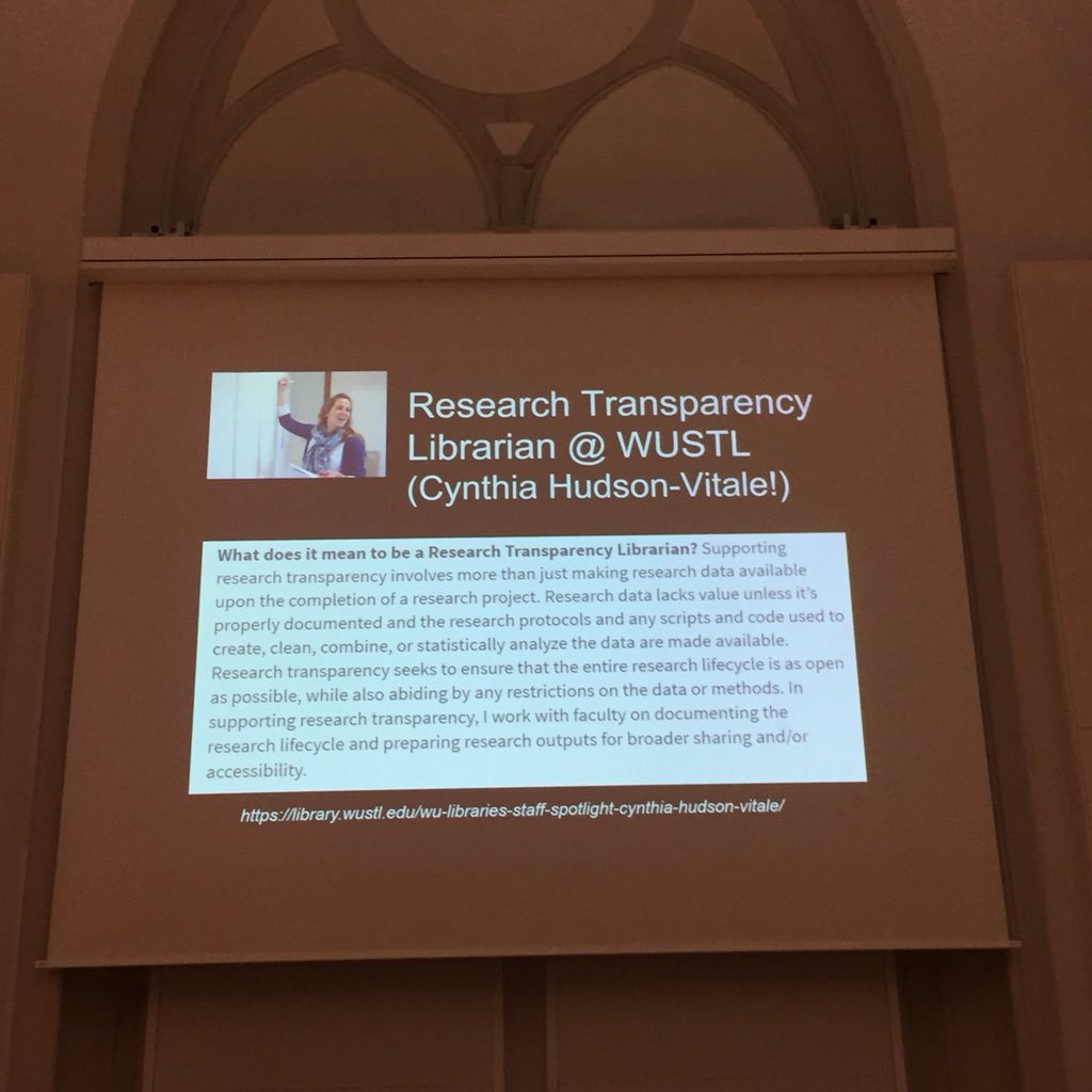 simonhodson99's tweet photo. #RDMgoettingen interesting role, Research Transparency Librarian! https://t.co/DkW0afN66X