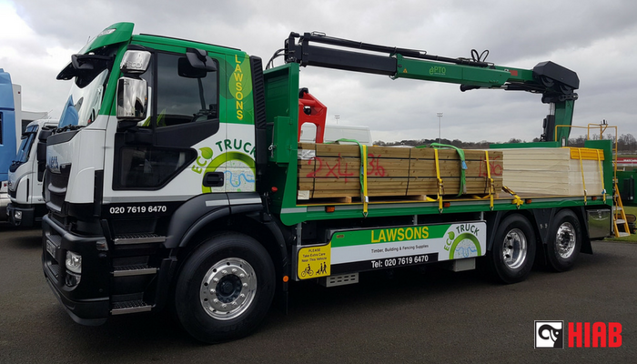 HiabOfficialUK's tweet photo. Looking good! Moments away from the official launch of the @LawsonsUK @IVECOUK city truck at @LoCITYUK Kempton Park, featuring ePTO by @HiabOfficialUK. https://t.co/cJ0EhV9lfO