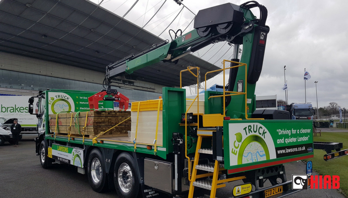 HiabOfficialUK's tweet photo. Looking good! Moments away from the official launch of the @LawsonsUK @IVECOUK city truck at @LoCITYUK Kempton Park, featuring ePTO by @HiabOfficialUK. https://t.co/cJ0EhV9lfO