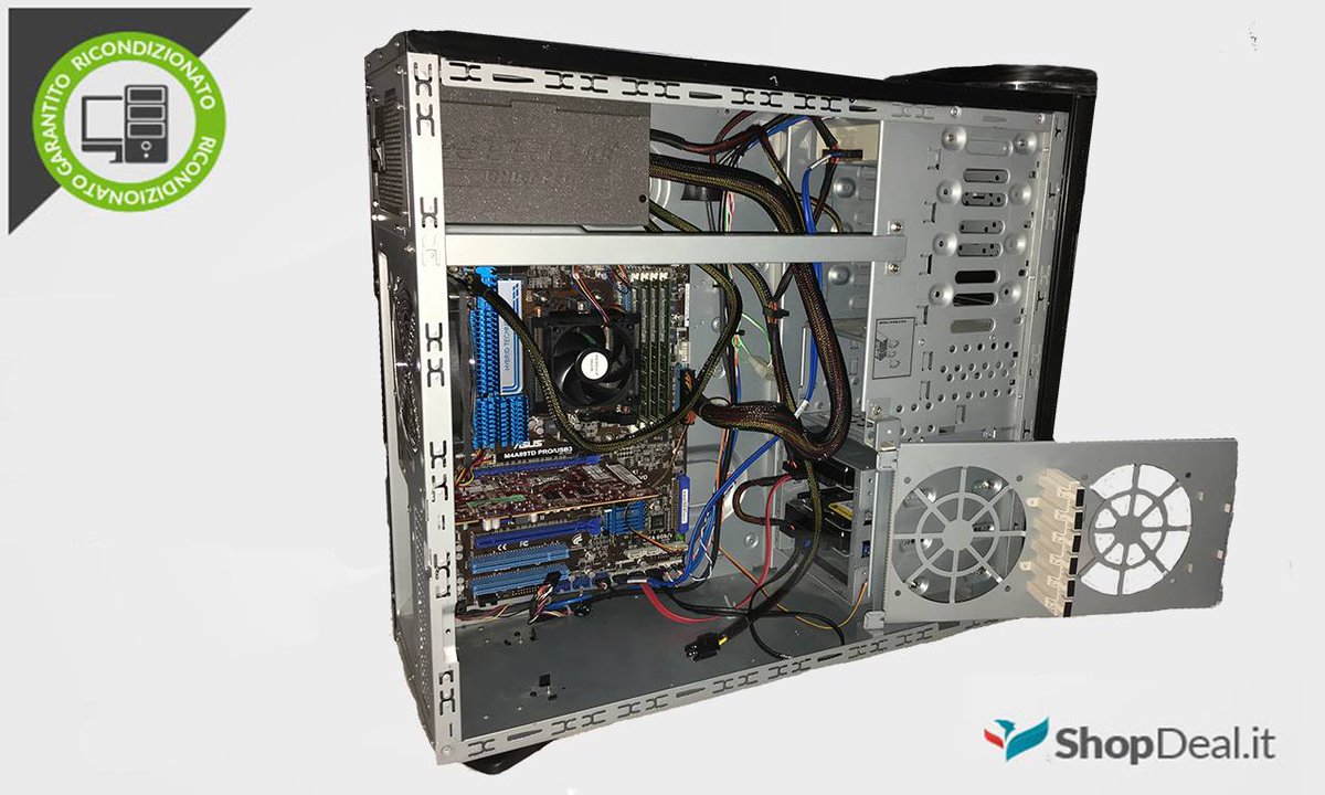 Shopdealpc's tweet photo. Workstation ottima per elaborazioni grafiche. Processore amd Phenom II x6 esacore ( pari a un i7), Ram 8 Gb, Hard Disk ssd 180 gb e 1 hard disk 500 Gb, Scheda video dedicata Ati firepro v4800, Case in alluminio temperato. Ottimo per chi ha bisogno di una macchina potente #tech https://t.co/LgJSXNizLQ