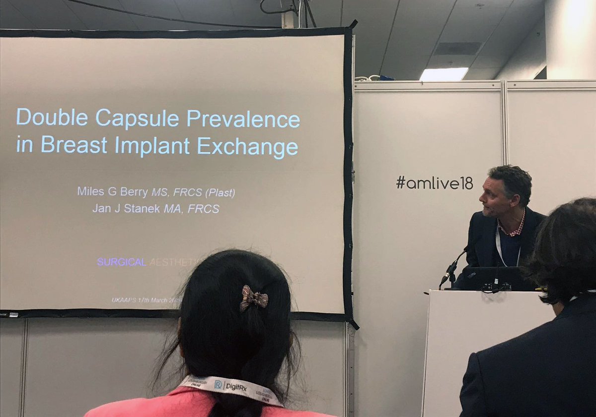 cosmeticsp's tweet photo. Our surgeon Miles Berry (@MrMilesBerry) giving a talk on double capsules in breast implants at Aesthetic Medicine live 2018 😎👍🏼
View surgeons profile - https://t.co/gZyY2GVFmK
#amlive18 #surgicaltraining #milesberry #cosmeticsurgerypartners https://t.co/KnOacrv9ex