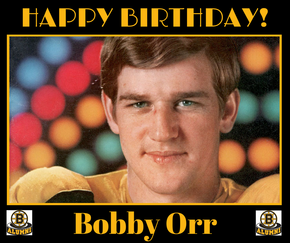 Happy Birthday to D Bobby Orr, who turns a very young 70 today.  