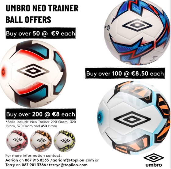 ⚽️⚽️⚽️ #WIN an Umbro ball. Follow + RT <a href="/UmbroIreland/">Umbro Ireland</a> for more details on their amazing giveaway. ⚽️⚽️⚽️