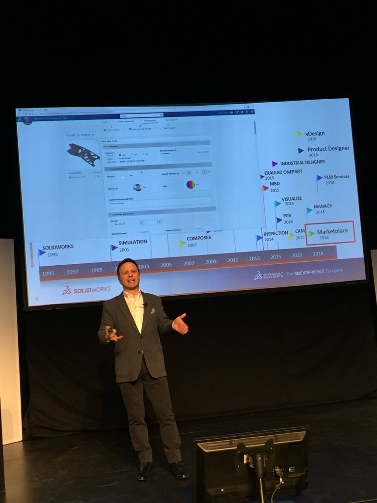 suchitjain's tweet photo. @gpbassi @DEVELOP3DLive talking about #IndustrialRennassiance #3DExperience #xDesign #3DExperienceMarketplace @SOLIDWORKS. #FutureInspiredByPast https://t.co/Ul1EtlzkQU