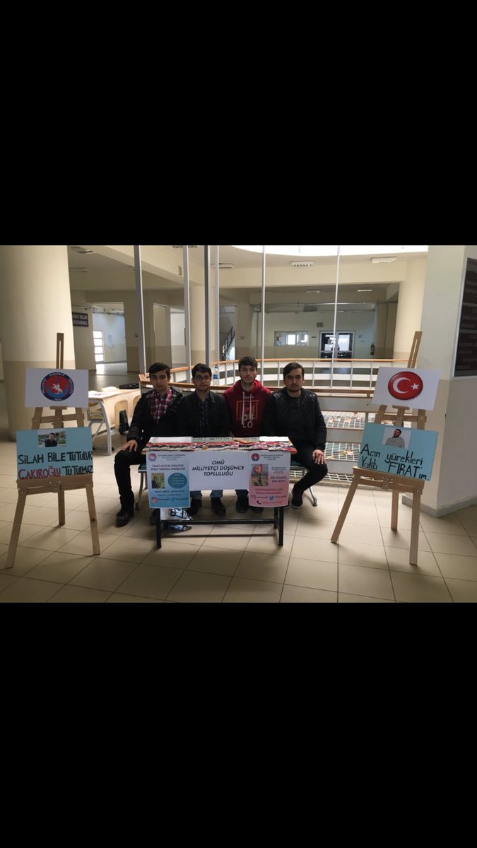 OMÜ Milliyetçi Düşünce Topluluğu,tanıtım ve üye kaydı için stantlarımız fakültelerde ve yaşam merkezinde açılmıştır.Bilgi almak isteyen arkadaşlarımızı bekleriz.