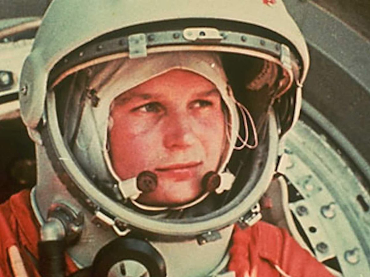 TheNinetyNines's tweet photo. In 1963 at the age of 26, Valentina Tereshkova - of the former USSR - became the 1st woman in space. She was on the 12th space flight in history; she was in space for 3 days and orbited the earth 48 times. #WomensHistoryMonth https://t.co/7IuIVkC5I4