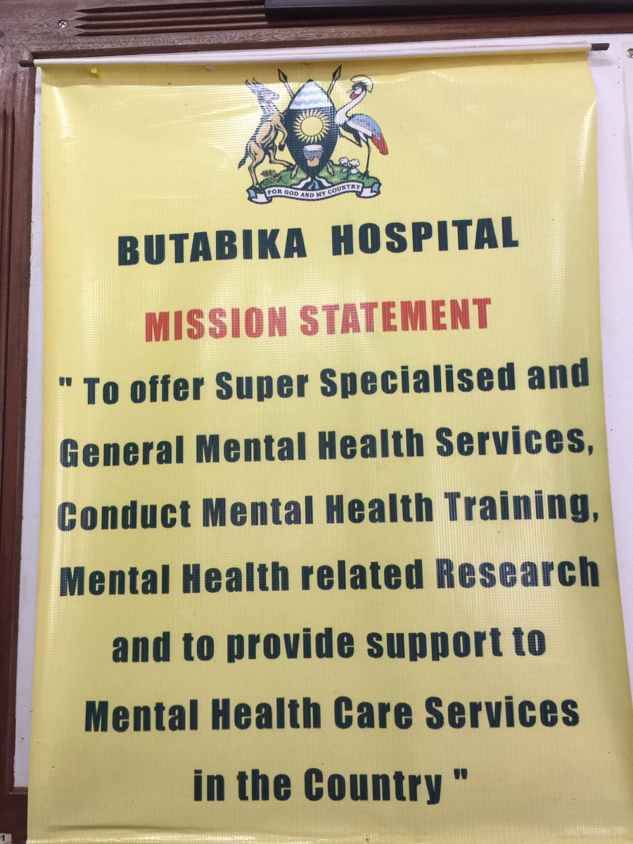Butabika Hospital Mission Statement. ELFT is working in partnership with Butabika Hospital to achieve these goals. #HealthPartnership #GlobalHealth