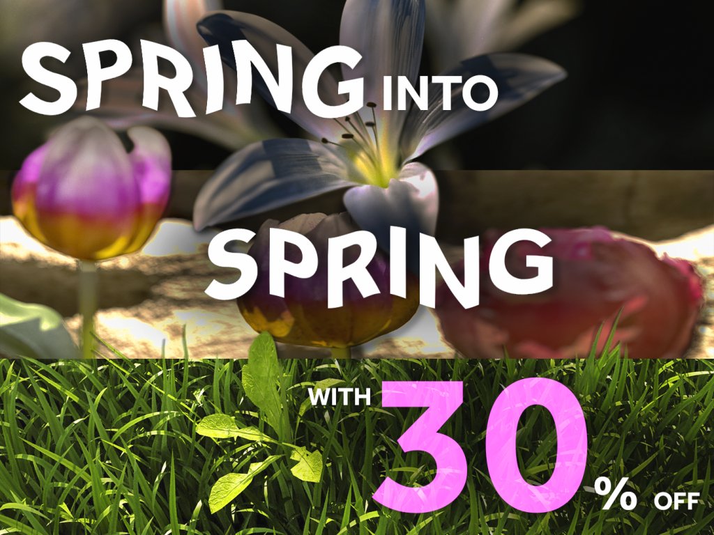 MaxwellRender's tweet photo. Kick off this spring with the Next Limit flash sale! Today and just today get Maxwell or RealFlow
with a 30% off. Take advantage now! https://t.co/D7kbTOF71t #Spring #Promo #MaxwellRender #RealFlow https://t.co/Y8dY9ixTMt