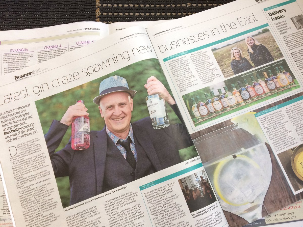 GinterviewsUK's tweet photo. Thanks to @EADTbusiness for spreading the #gin #love #suffolk #gintubes https://t.co/OkuTmLCnR3