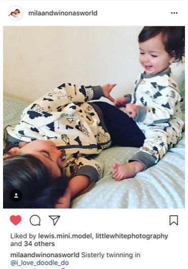 DoodleDo_x's tweet photo. @milaandwinonasworld #repost
#Sisterly twinnings in @i_love_doodle_do
wearing our #Igloo Village sweat and onesie! https://t.co/0R9lkW630s
