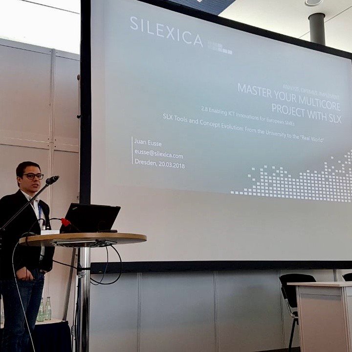 silexica's tweet image. Silexica’s Juan Eusse spoke today at the Design Automation and Test in Europe (DATE) event in Dresden. He gave an insight into the history of Silexica and how the multicore programming technology SLX has evolved ahead of its latest release this month. #dateconference