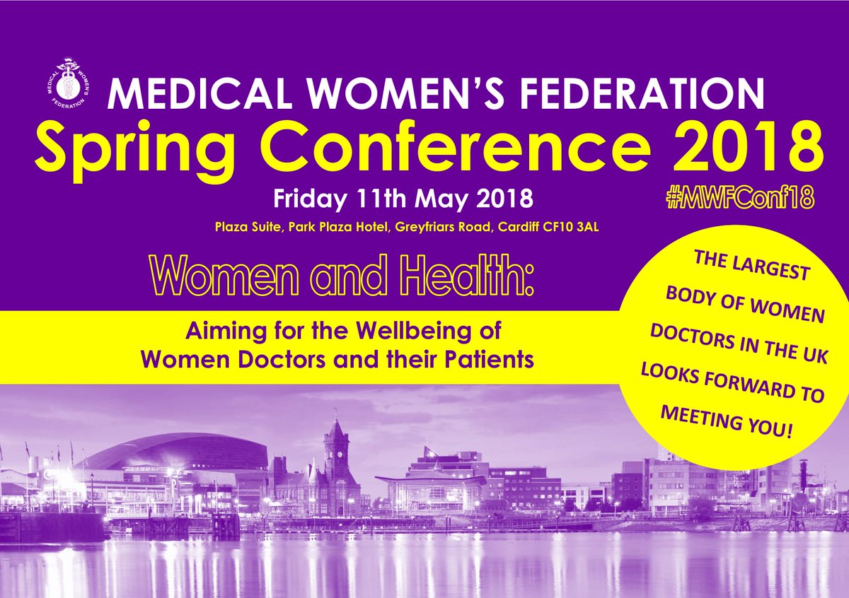 Don't forget to book your study leave for the forthcoming MWF Spring Conference taking place on the 11th May in Cardiff!

Take this opportunity to interact, network and exchange ideas with leading #MedWomen! 
medicalwomensfederation.org.uk/about-us/event…
#MWFConf18