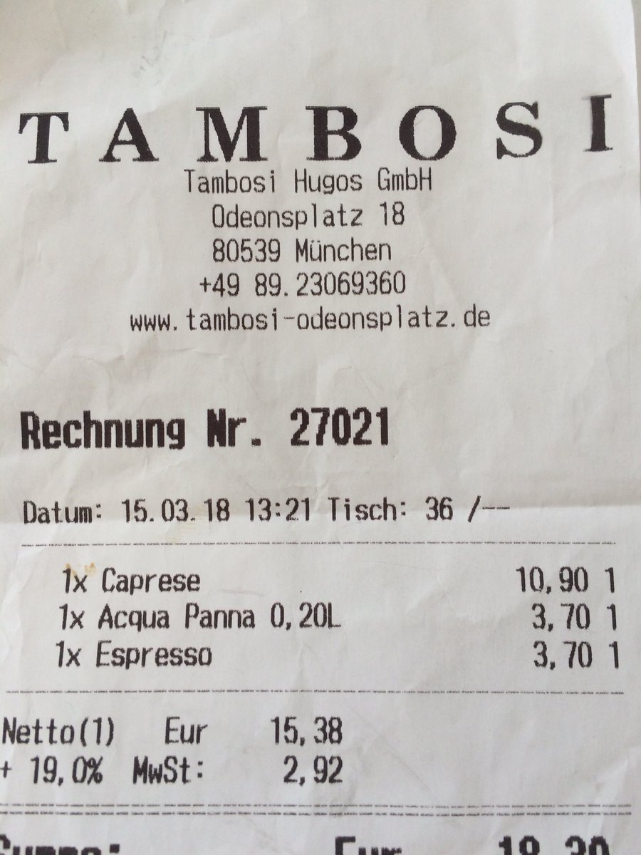 MariaKriegerin's tweet photo. #tambosi München Espresso für 3,70€ ? https://t.co/VGQmR0yTvF
