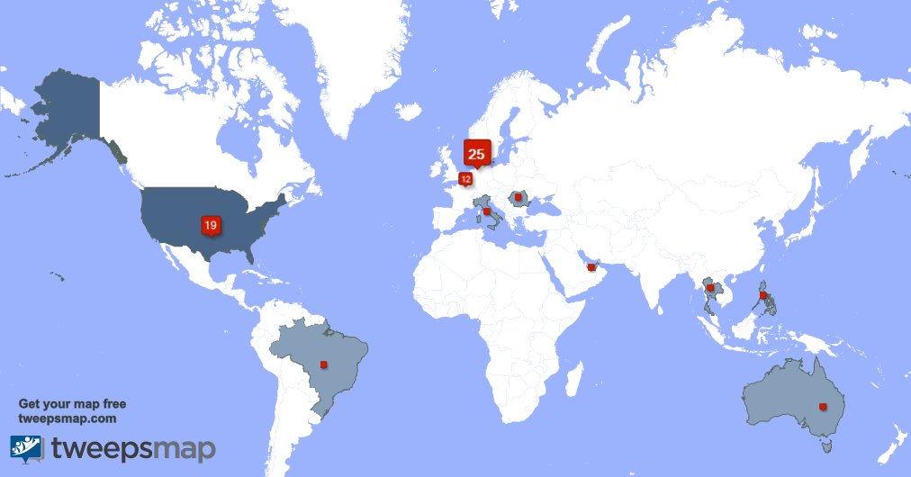 PETERHANSEN633's tweet photo. My followers live in Denmark (24%), USA(18%)... Get your free map: https://t.co/Ru4MgXQxlA https://t.co/TWIDVVkBqi