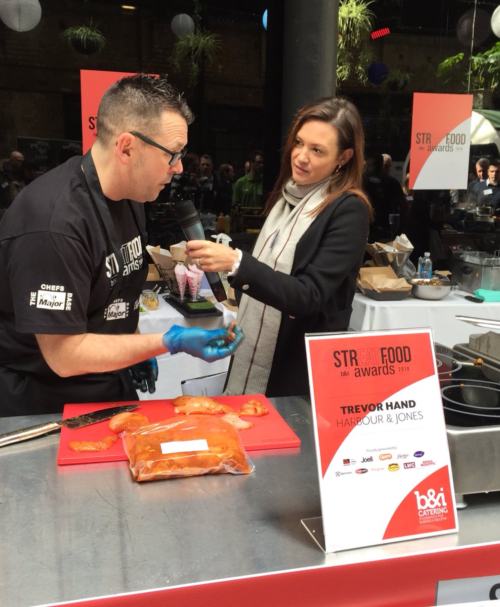 Time for a quick interview during the technical challenge. @CheftrevorTrev @BandICatering #strEATfoodawards #Competition @chandco @julesyhh @MckechnieGary @khadders @robertmilligan9 @pavlovaandcream