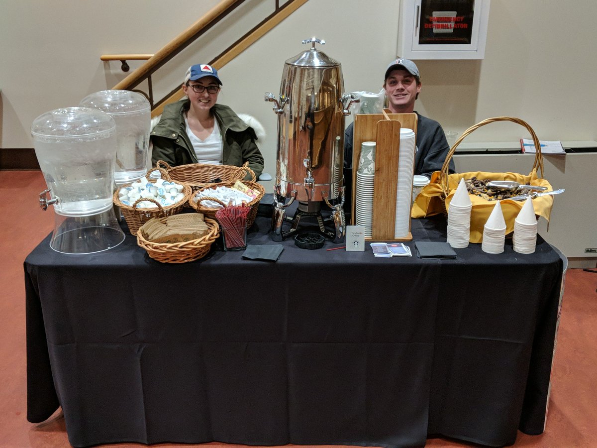 zsrlibrary's tweet image. We have @WFUThrive with us in front of the Circ Desk until 4 pm today! Come ease any #signsofstress during Mental Health Week with free snacks and beverages!