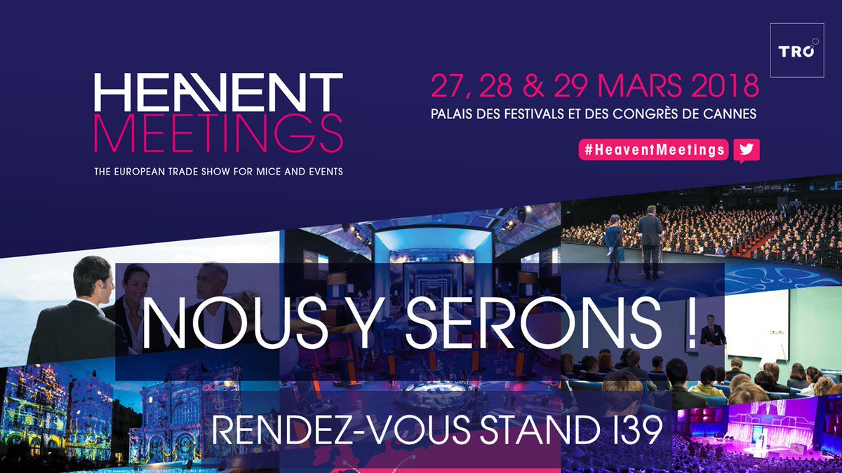 J-7 avant le salon <a href="/HeaventMeetings/">Heavent Meetings</a> ! Vous êtes prêts ? Alors venez nous rencontrer au stand I39 les 28 &amp; 29 mars sous le soleil de Cannes #HeaventMeetings