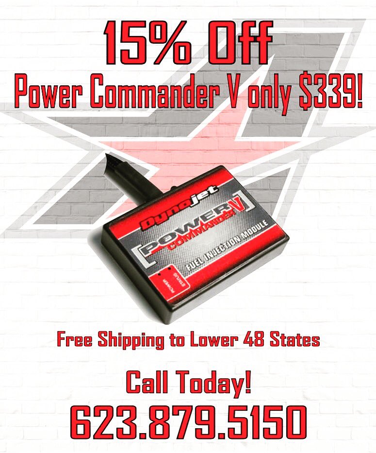 Have you been waiting on a sale to get your Power Commander? Check out this deal. If you are Local we will offer a Full Dyno Tune for $250 with purchase. 

Call Today to get this deal!

623.879.5150       
#AzzkikrCustoms #GoFaster #PowerCommander #TuningCenter #BurnRubber