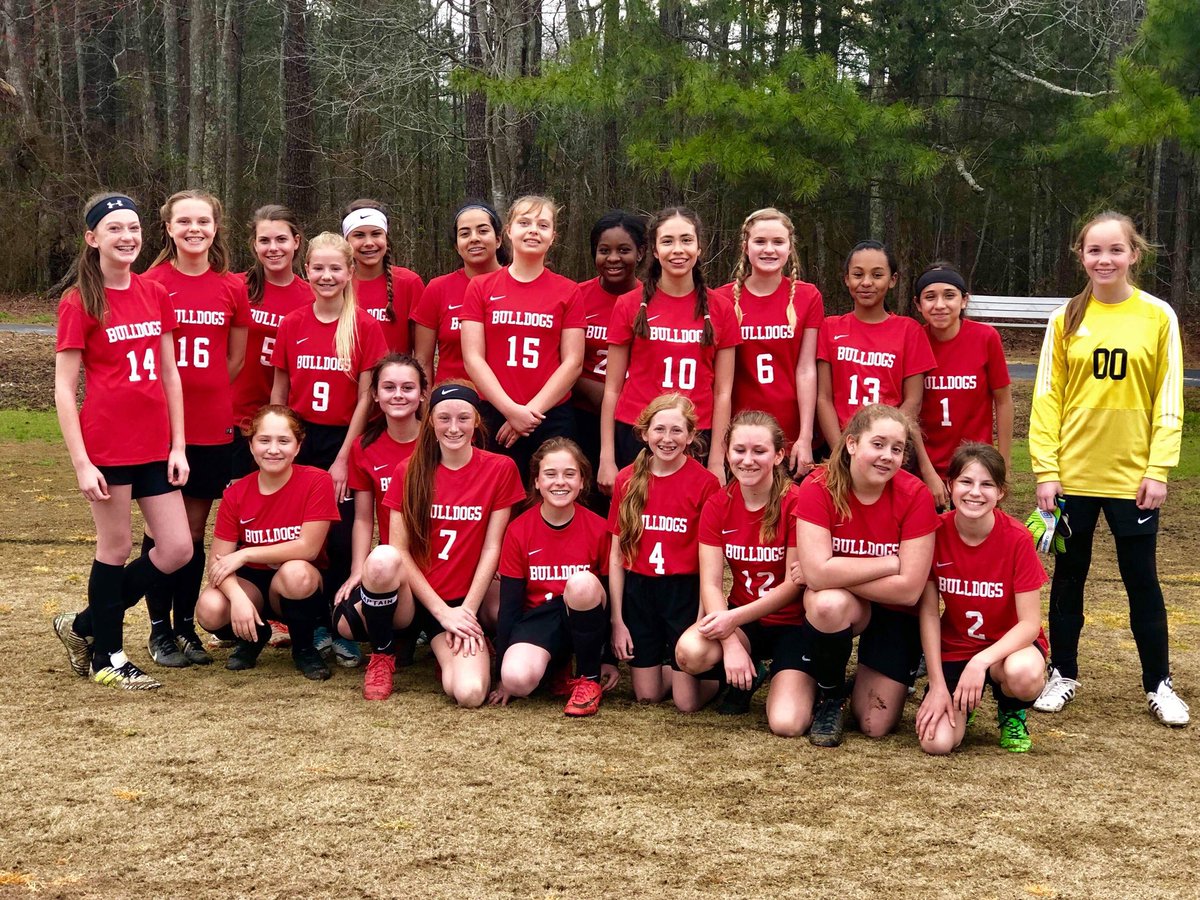 Congratulations to the middle school girls soccer team for a win over Falls Lake!