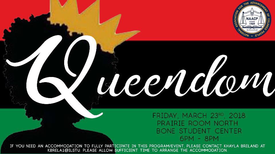 NAACP_ISU's tweet photo. In honor of Women’s History month, THIS FRIDAY, we will be hosting “Queendom”, an event that showcases the talents of women of color. So come out this Friday to support!! There will be free giveaways as well for participating! See ya there! https://t.co/hUAxn7fsZ6