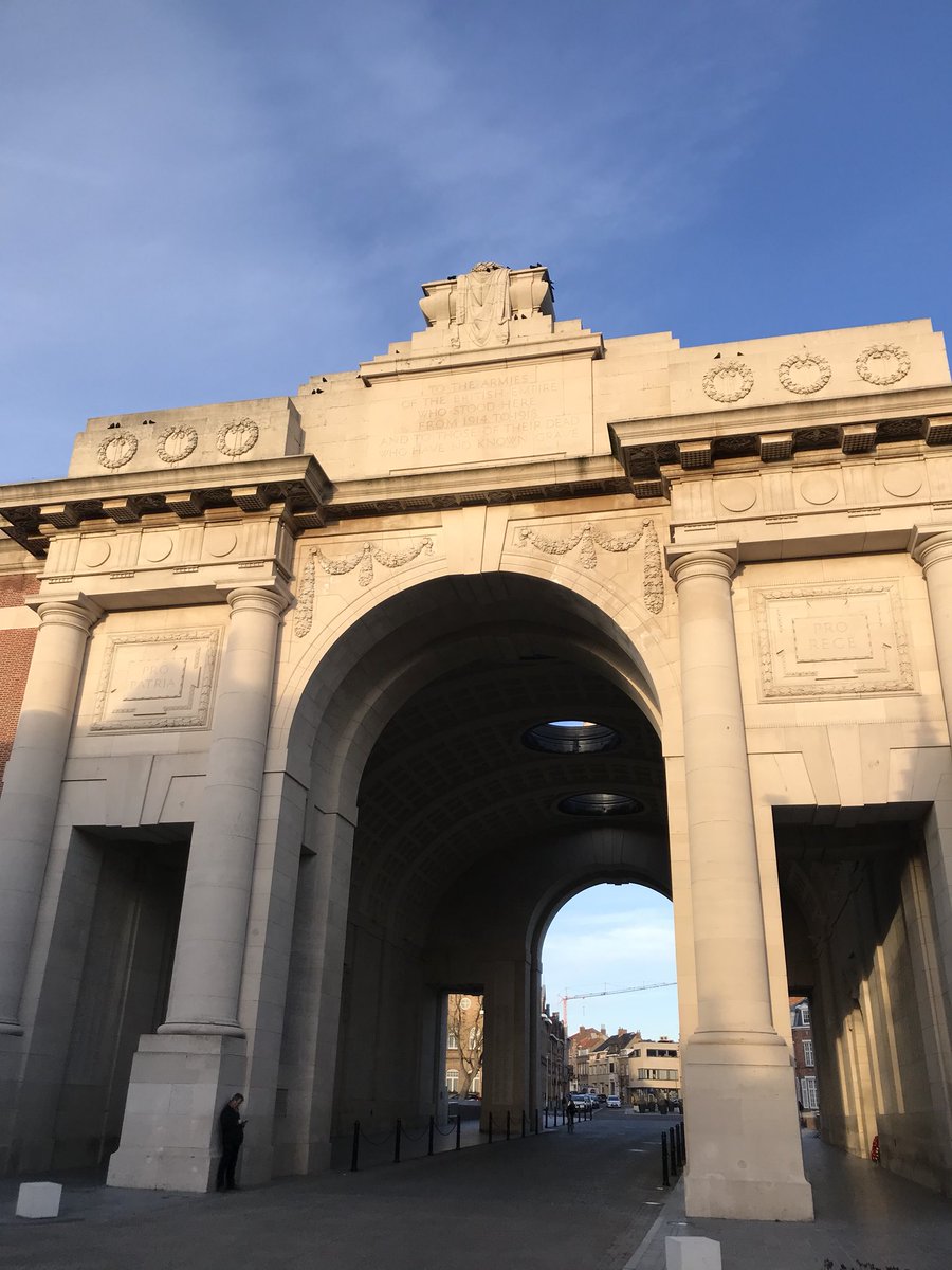 DESChistory's tweet photo. We have arrived in Ieper (Ypres). Dinner and then to the Menin Gate for the Last Post @descdubai https://t.co/emySxZG28T