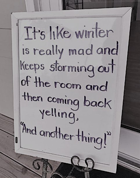 Today is officially the first day of Spring, and yet Winter won't take the hint...😒