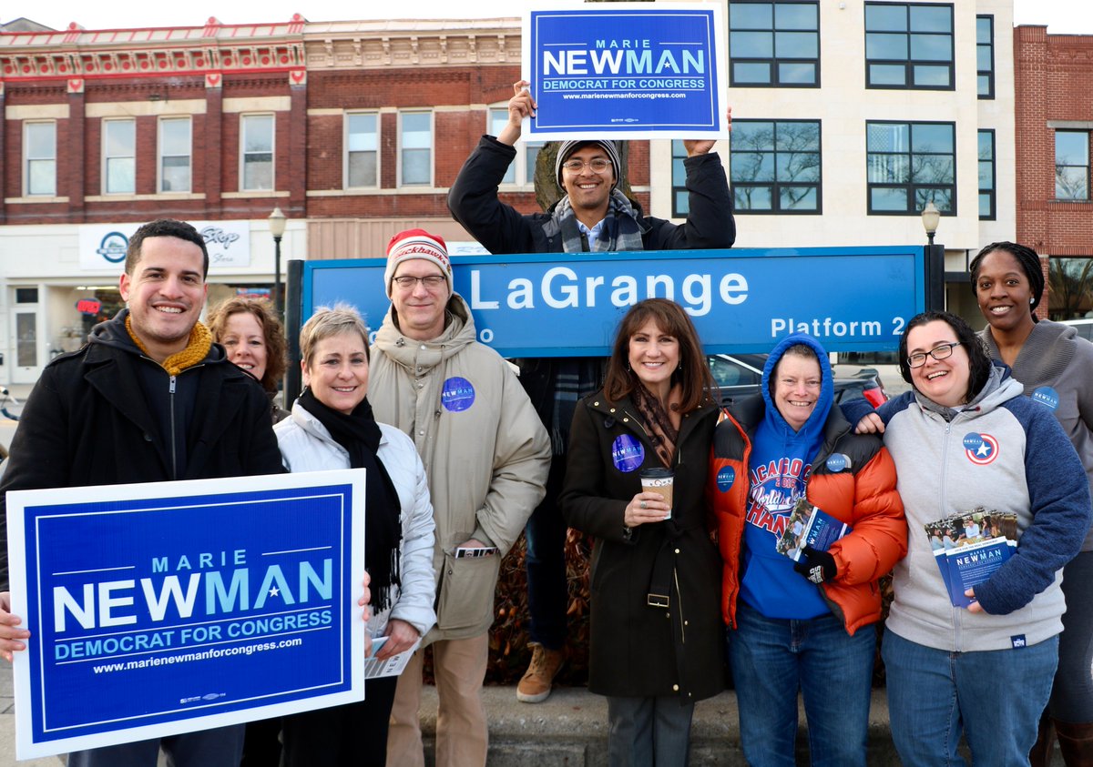 HRC members on the ground mobilizing voters for Marie Newman.