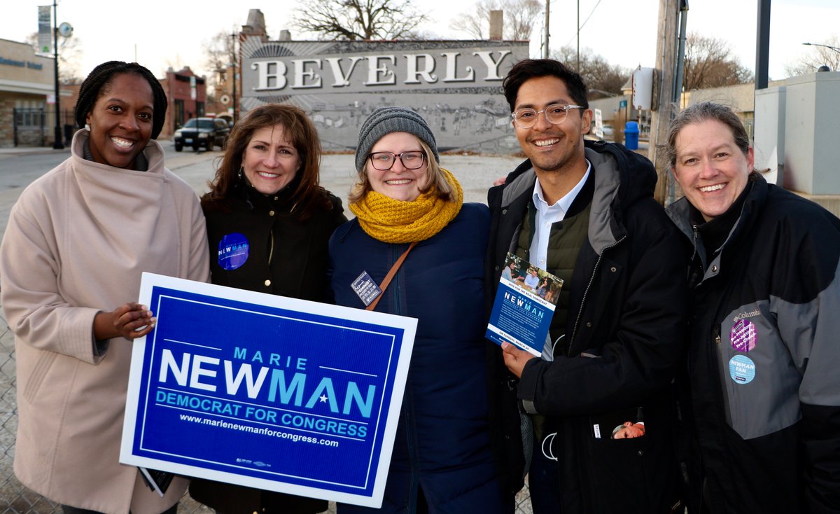 HRC members on the ground mobilizing voters for Marie Newman.