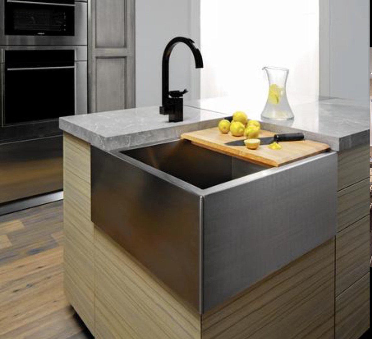 DesignerBath's tweet photo. Gather around the Julien Social Corner sink and take a peek at our #March 'Showroom Favorites' to see why our guest blogger, Nick Schiffer of #NSBuilders, loves this piece for a small kitchen. https://t.co/WmOF7H7p3c https://t.co/Nt3sSP8OKL
